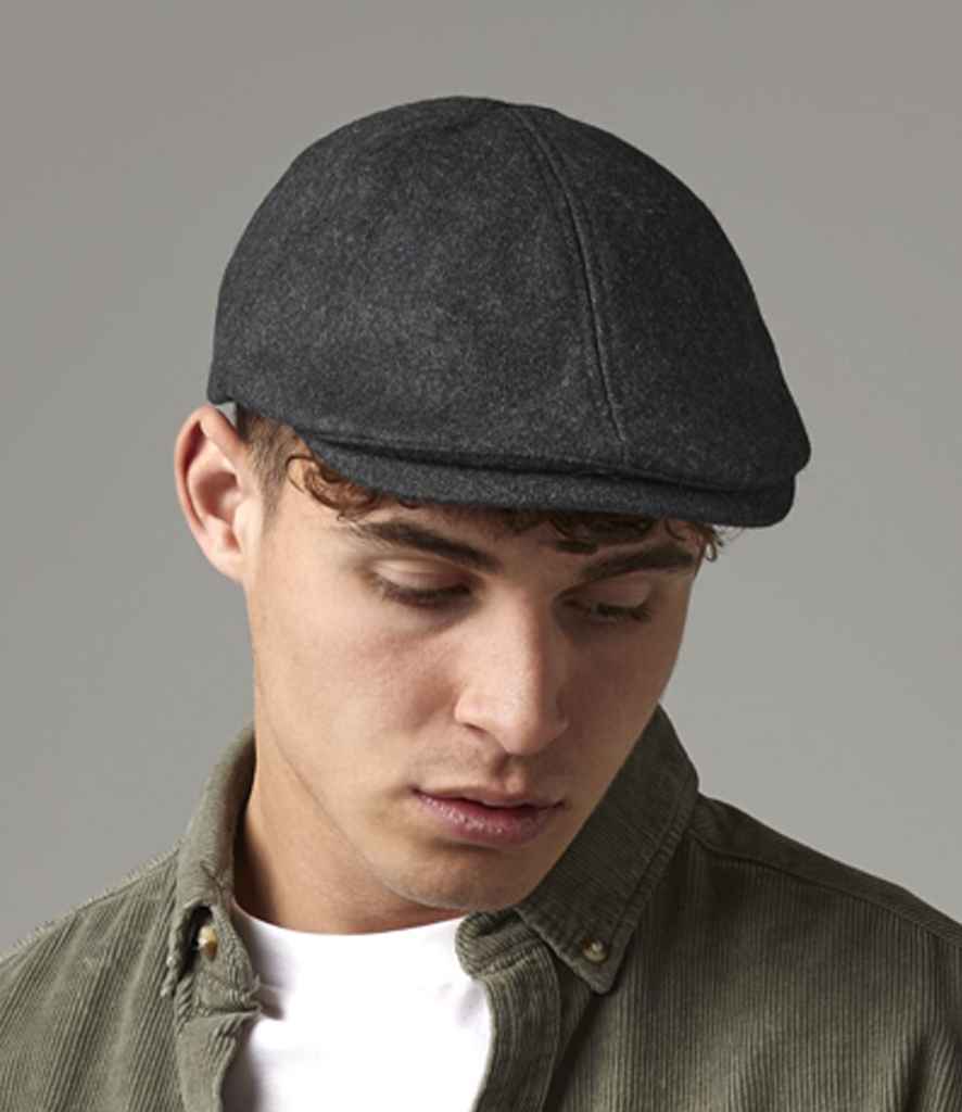 Beechfield Melton Wool Ivy Cap - Charcoal Marl (BB623)