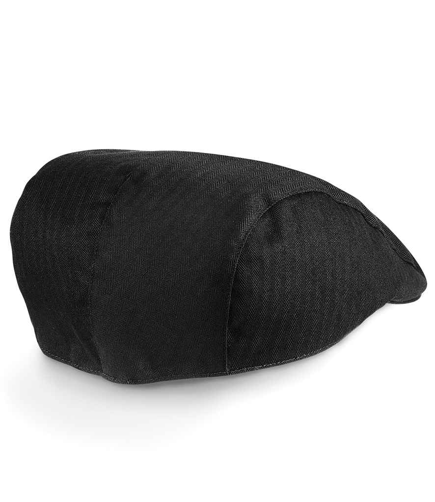 Beechfield Vintage Flat Cap - Black (BB626)