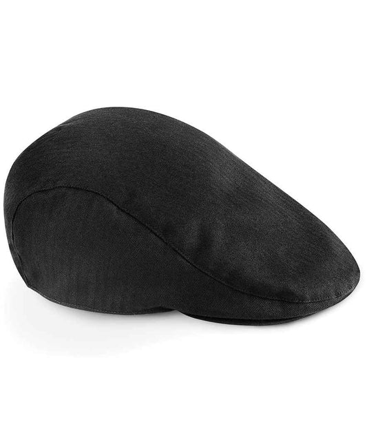Beechfield Vintage Flat Cap - Black (BB626)