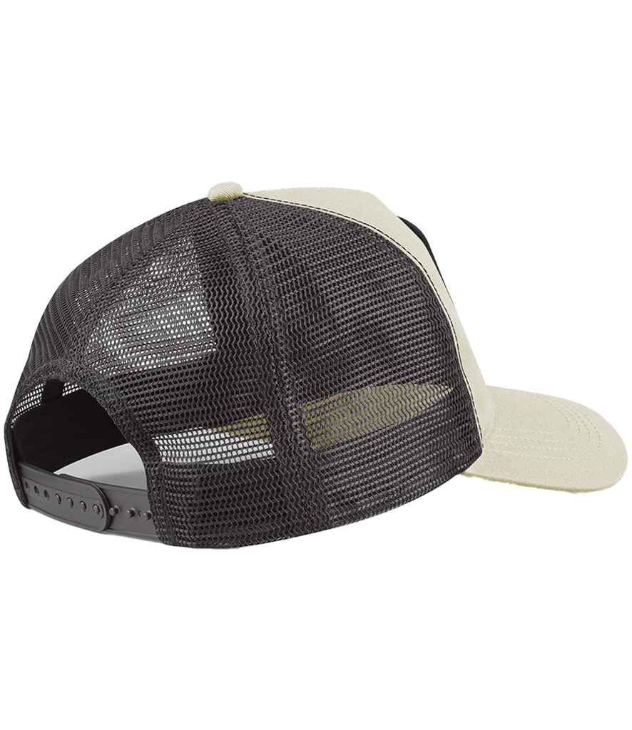 Beechfield Appliqué Patch 5 Panel Trucker Cap - Stone/Shadow Grey (BB636)