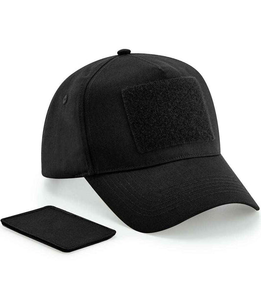 Beechfield Removable Patch 5 Panel Cap - Black (BB638)