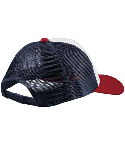 Beechfield Retro 5 Panel Trucker Cap - Navy/Red (BB639)