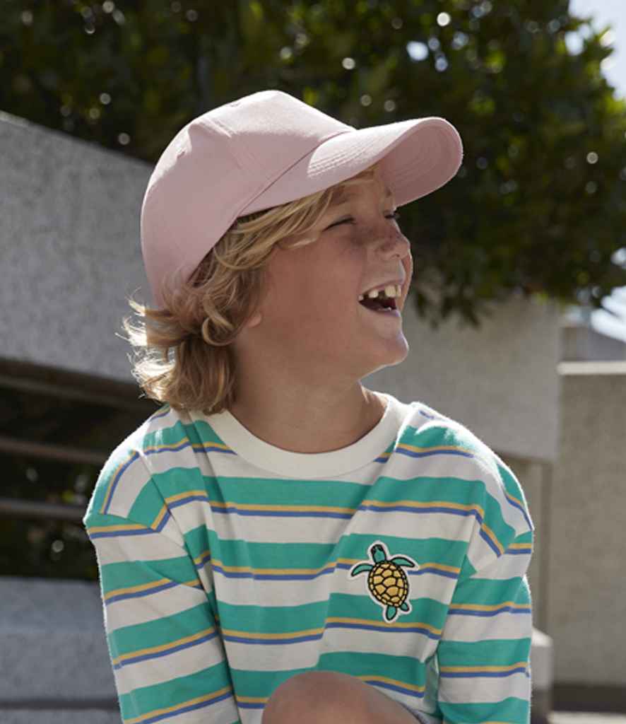 Beechfield Kids Organic Cotton 5 Panel Cap - Powder Pink (BB63NB)