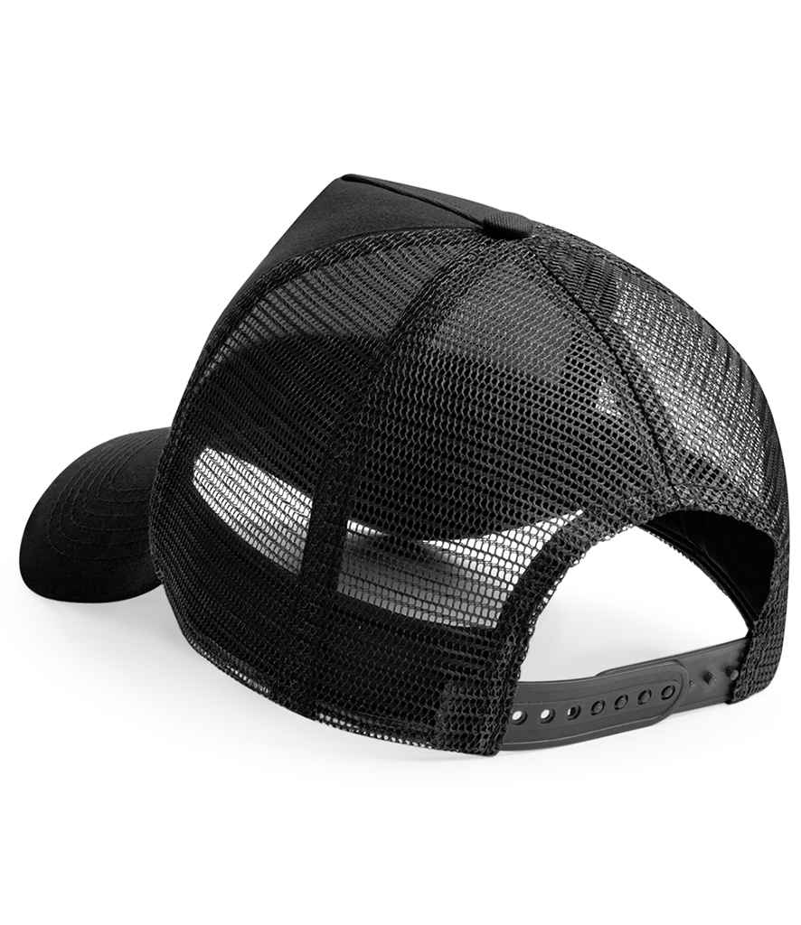 Beechfield Kids Snapback Trucker Cap - Black/Black (BB640B)