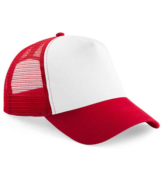Beechfield Kids Snapback Trucker Cap - Classic Red/White (BB640B)