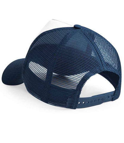 Beechfield Kids Snapback Trucker Cap - French Navy/White (BB640B)