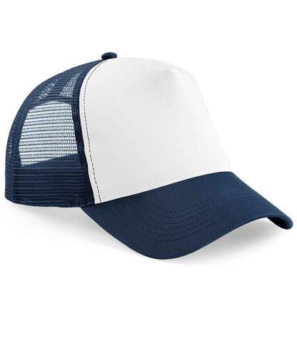Beechfield Kids Snapback Trucker Cap - French Navy/White (BB640B)