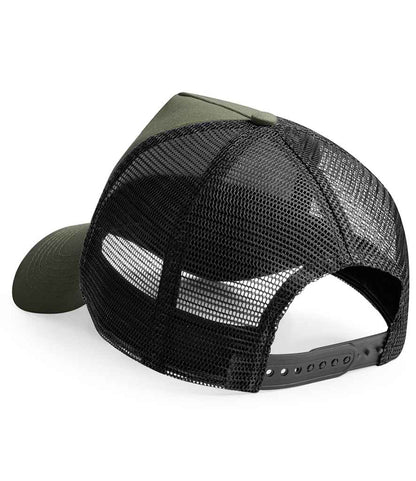 Beechfield Kids Snapback Trucker Cap - Olive Green/Black (BB640B)