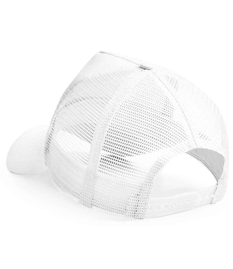Beechfield Kids Snapback Trucker Cap - White/White (BB640B)