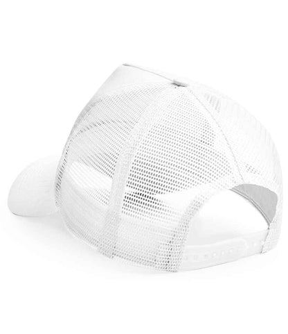 Beechfield Kids Snapback Trucker Cap - White/White (BB640B)
