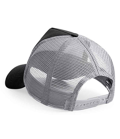 Beechfield Snapback Trucker Cap - Black/Grey (BB640)