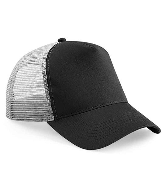 Beechfield Snapback Trucker Cap - Black/Grey (BB640)