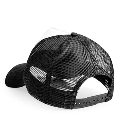 Beechfield Snapback Trucker Cap - Black/White (BB640)