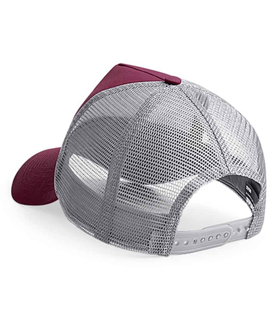 Beechfield Snapback Trucker Cap - Burgundy/Grey (BB640)