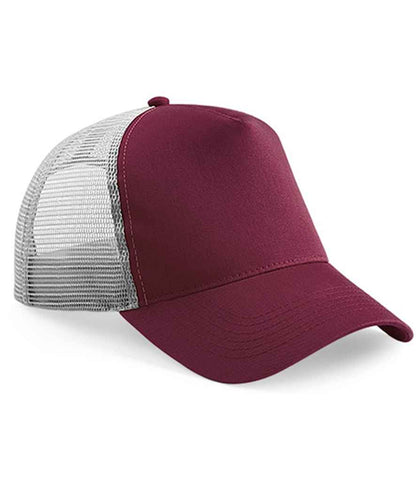 Beechfield Snapback Trucker Cap - Burgundy/Grey (BB640)