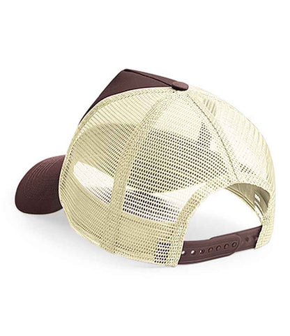 Beechfield Snapback Trucker Cap - Chocolate/Caramel (BB640)