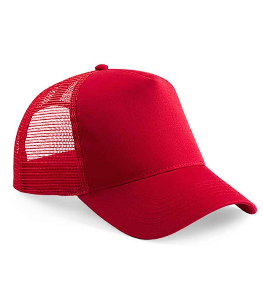Beechfield Snapback Trucker Cap - Classic Red/Classic Red (BB640)
