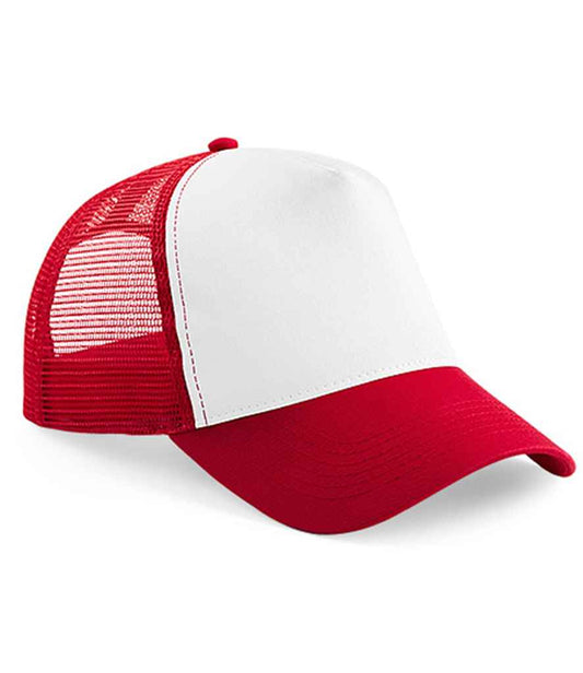 Beechfield Snapback Trucker Cap - Classic Red/White (BB640)