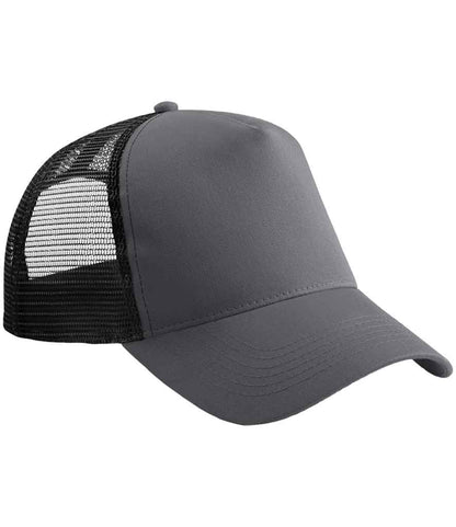 Beechfield Snapback Trucker Cap - Graphite Grey/Black (BB640)