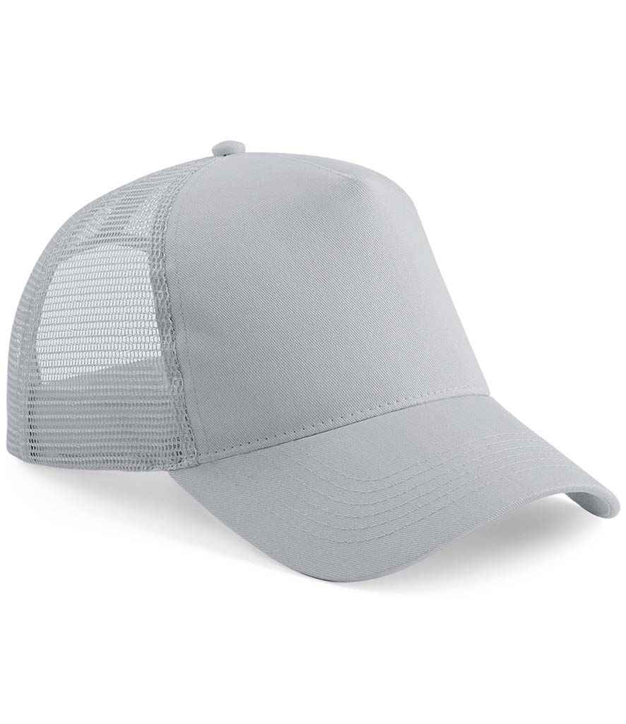 Beechfield Snapback Trucker Cap - Light Grey/Light Grey (BB640)