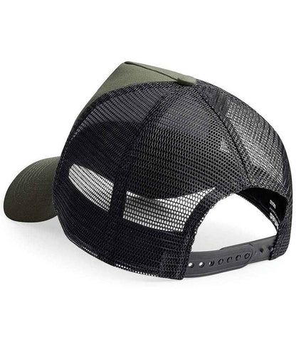 Beechfield Snapback Trucker Cap - Olive Green/Black (BB640)