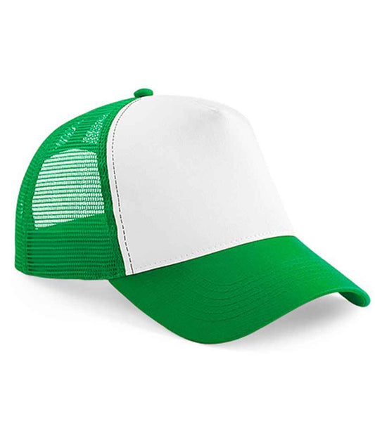 Beechfield Snapback Trucker Cap - Pure Green/White (BB640)