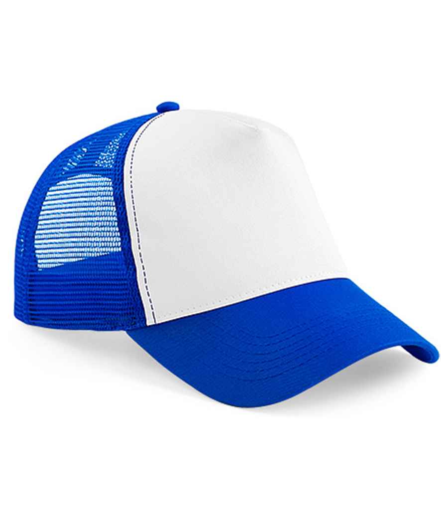 Beechfield Snapback Trucker Cap - Bright Royal/White (BB640)
