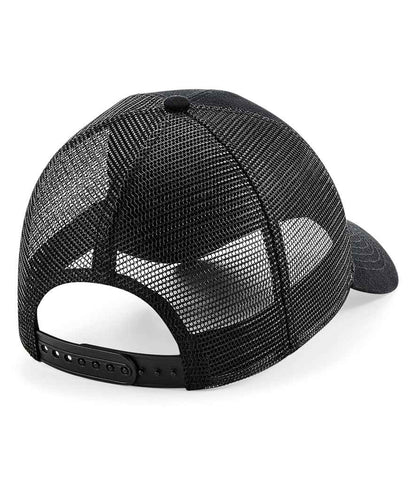 Beechfield Patch Snapback Trucker Cap - Black (BB641)