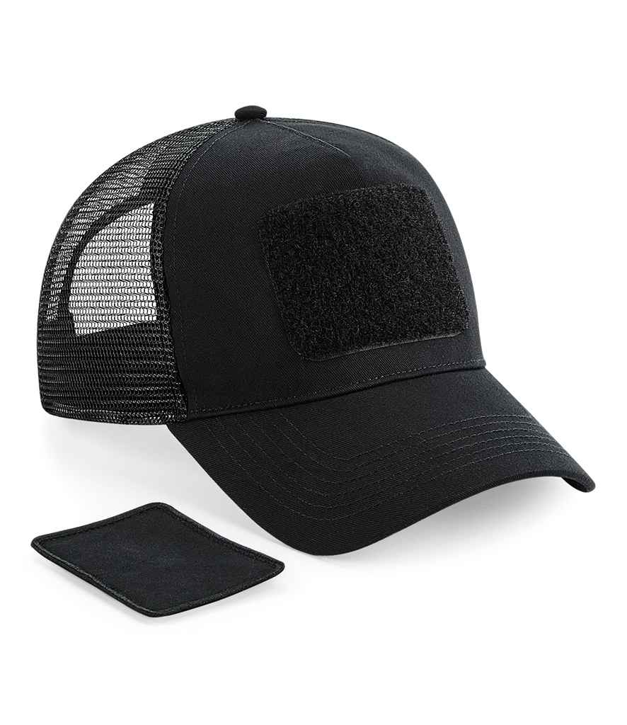 Beechfield Patch Snapback Trucker Cap - Black (BB641)