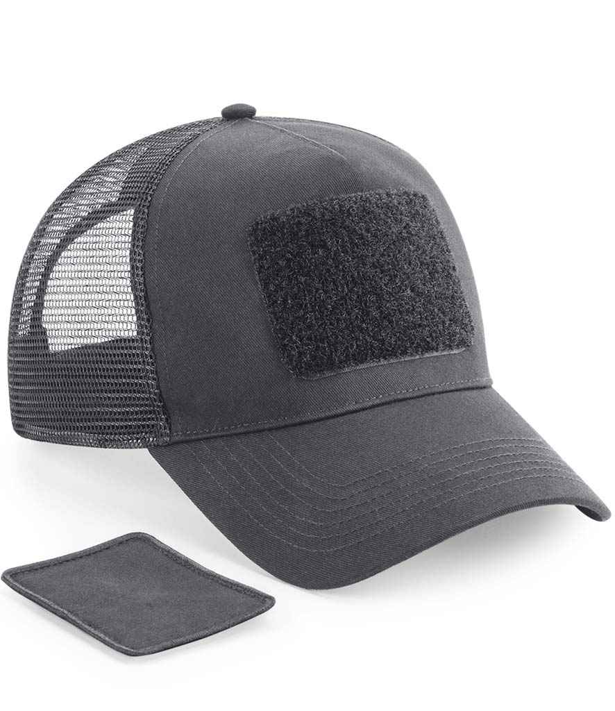 Beechfield Patch Snapback Trucker Cap - Graphite Grey (BB641)