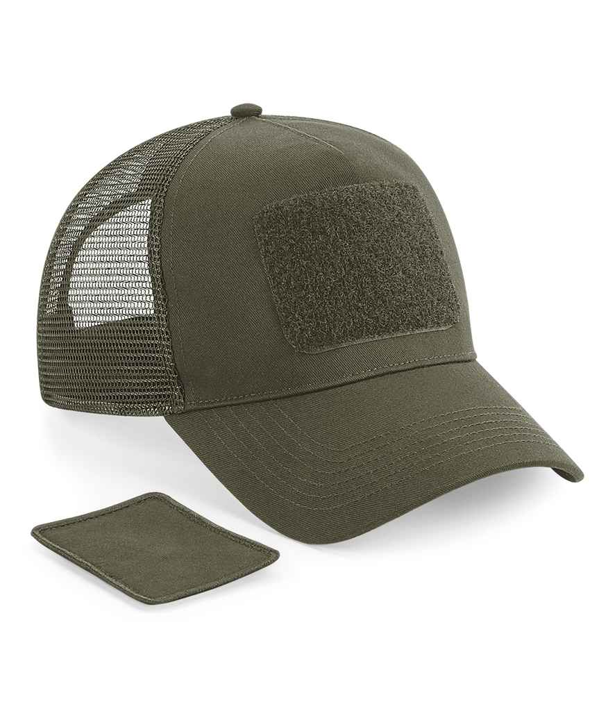 Beechfield Patch Snapback Trucker Cap - Military Green (BB641)