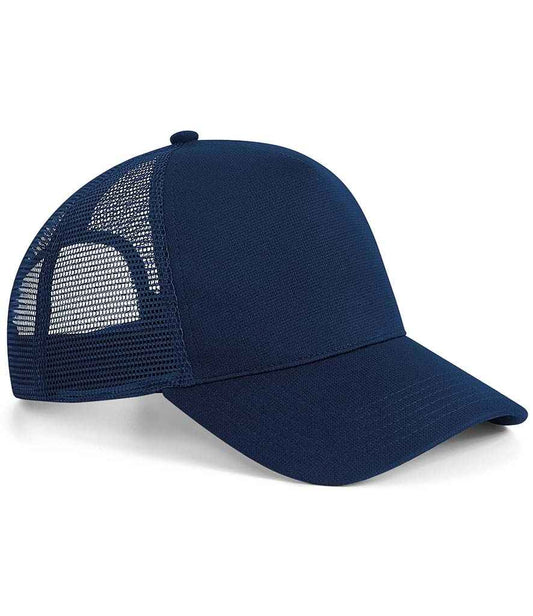 Beechfield Microknit Snapback Trucker Cap - French Navy (BB642)