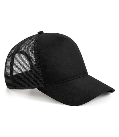 Beechfield Suede Snapback Trucker Cap - Black (BB643)