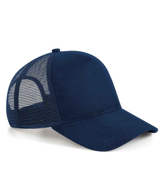 Beechfield Suede Snapback Trucker Cap - French Navy (BB643)