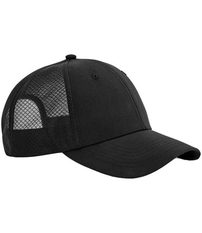 Beechfield Technical Mesh Trucker Cap - Black/Black (BB644R)