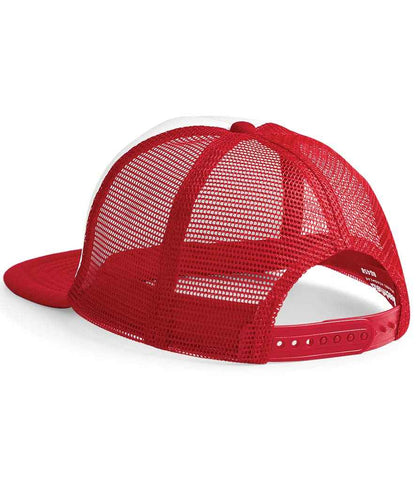 Beechfield Kids Vintage Snapback Trucker Cap - Classic Red/White (BB645B)
