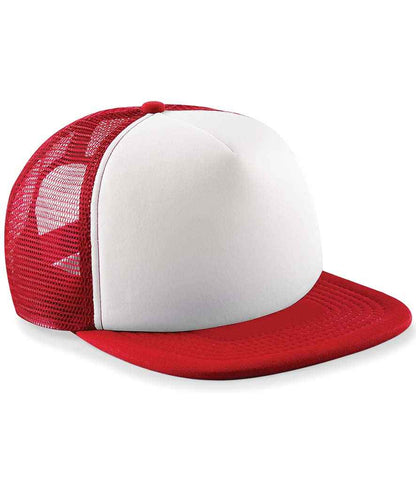 Beechfield Kids Vintage Snapback Trucker Cap - Classic Red/White (BB645B)