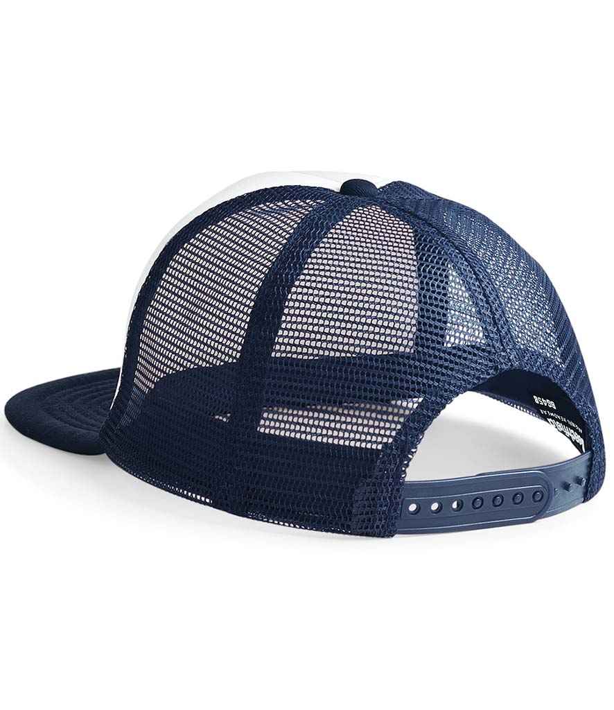 Beechfield Kids Vintage Snapback Trucker Cap - Navy/White (BB645B)