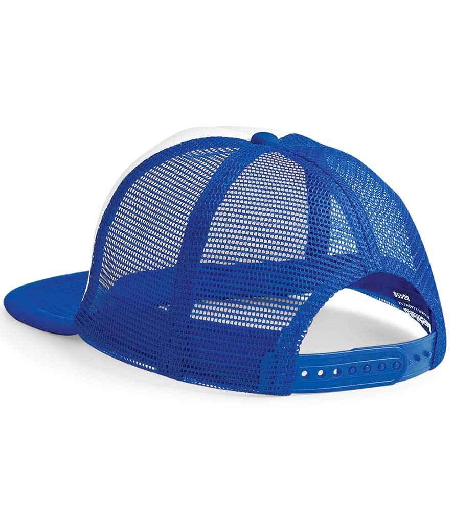Beechfield Kids Vintage Snapback Trucker Cap - Bright Royal/White (BB645B)