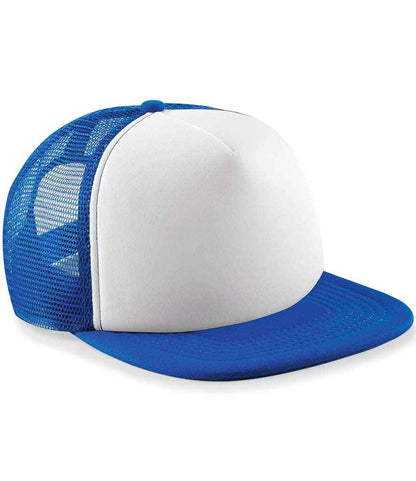 Beechfield Kids Vintage Snapback Trucker Cap - Bright Royal/White (BB645B)