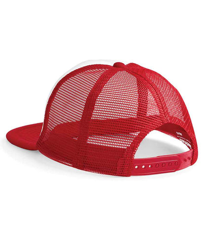 Beechfield Vintage Snapback Trucker Cap - Classic Red/White (BB645)