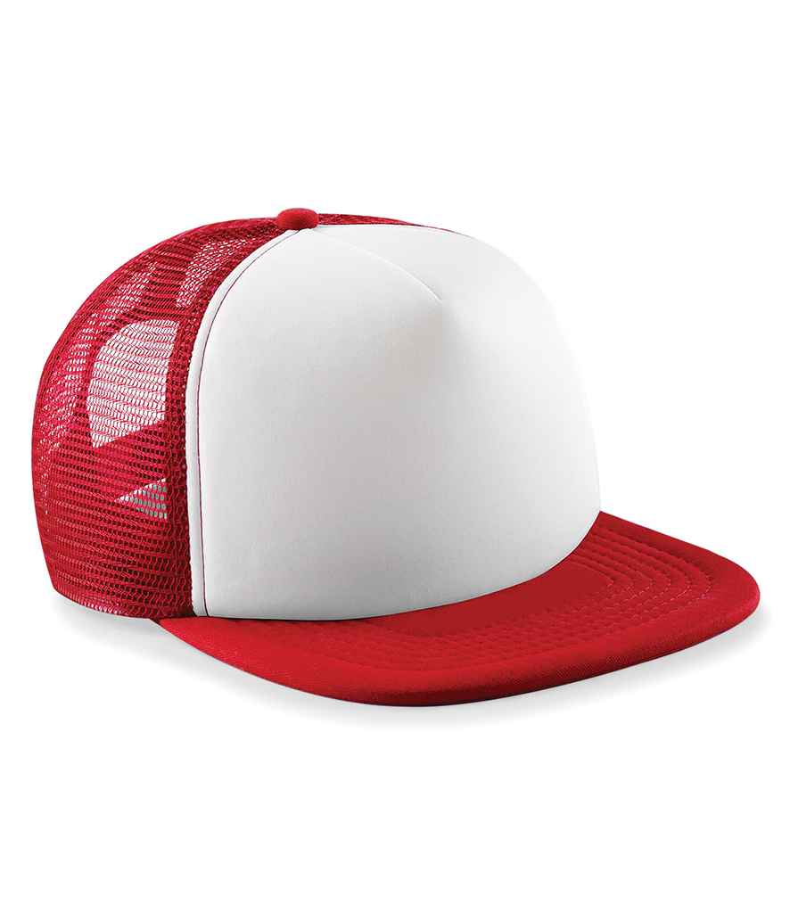 Beechfield Vintage Snapback Trucker Cap - Classic Red/White (BB645)