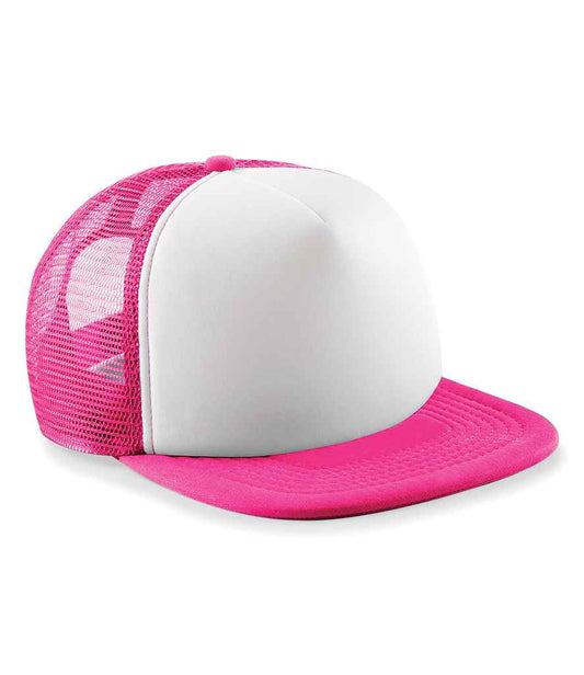 Beechfield Vintage Snapback Trucker Cap - Fuchsia/White (BB645)