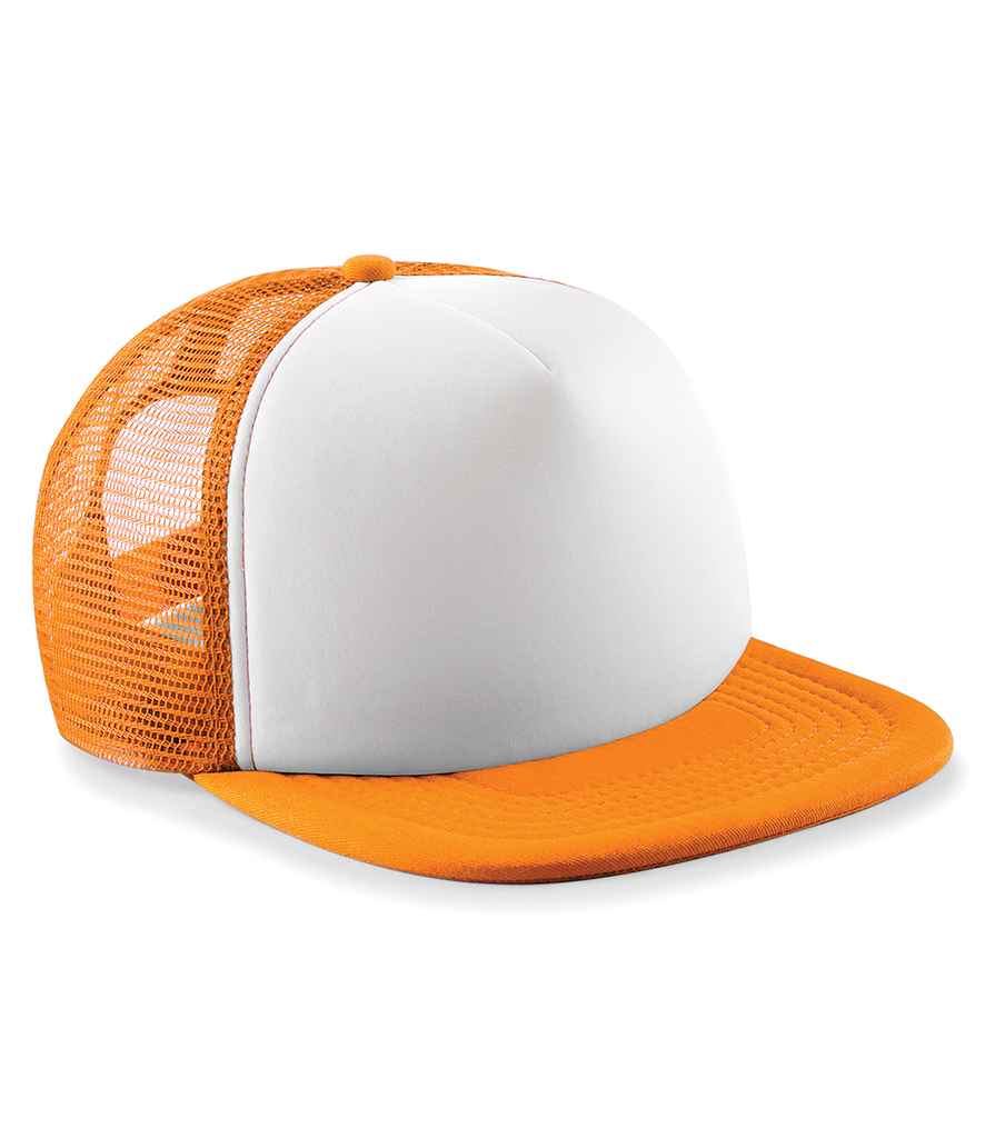 Beechfield Vintage Snapback Trucker Cap - Orange/White (BB645)