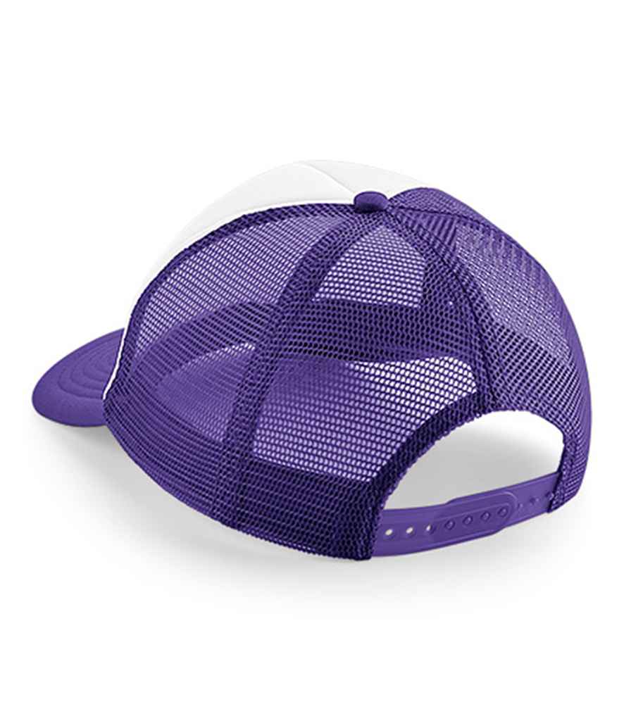 Beechfield Vintage Snapback Trucker Cap - Purple/White (BB645)