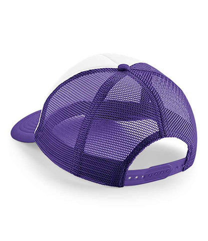 Beechfield Vintage Snapback Trucker Cap - Purple/White (BB645)