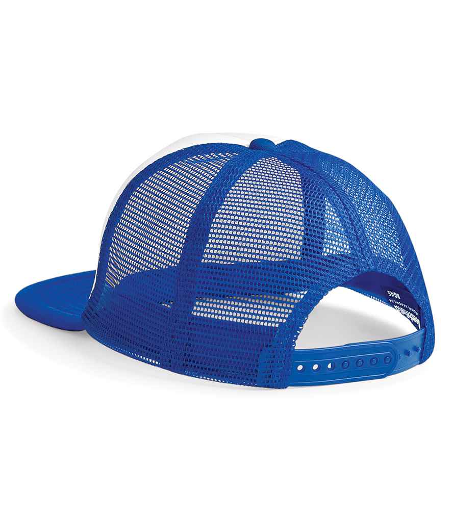 Beechfield Vintage Snapback Trucker Cap - Bright Royal/White (BB645)