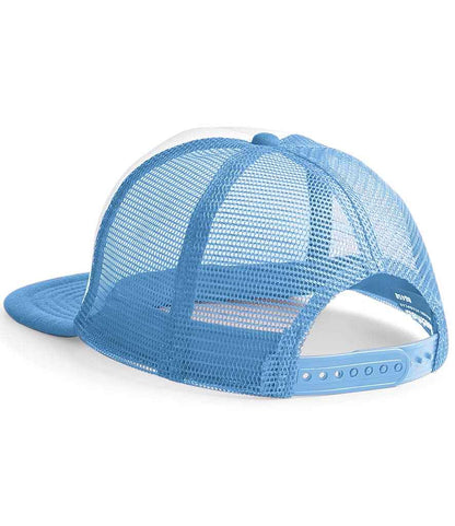 Beechfield Vintage Snapback Trucker Cap - Sky Blue/White (BB645)