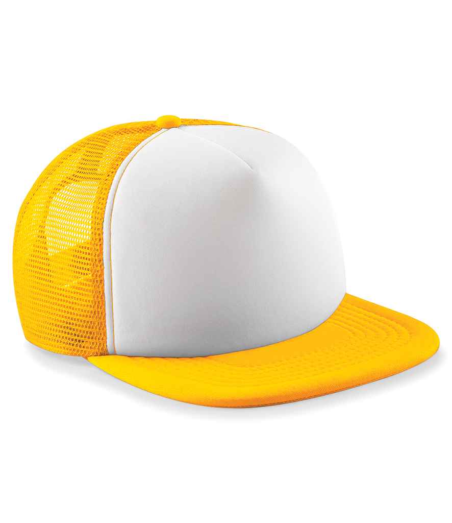 Beechfield Vintage Snapback Trucker Cap - Sunflower/White (BB645)