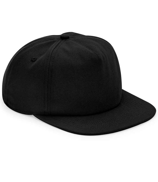 Beechfield Organic Cotton Unstructured 5 Panel Cap - Black (BB64N)
